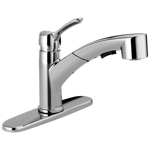 Delta Collins™: Single Handle Pull-Out Kitchen Faucet - Single Handle Lever - Chrome