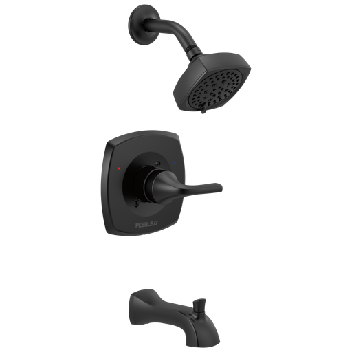 Peerless Parkwood®: Tub Shower Trim Kit - Single Handle Lever - Matte Black