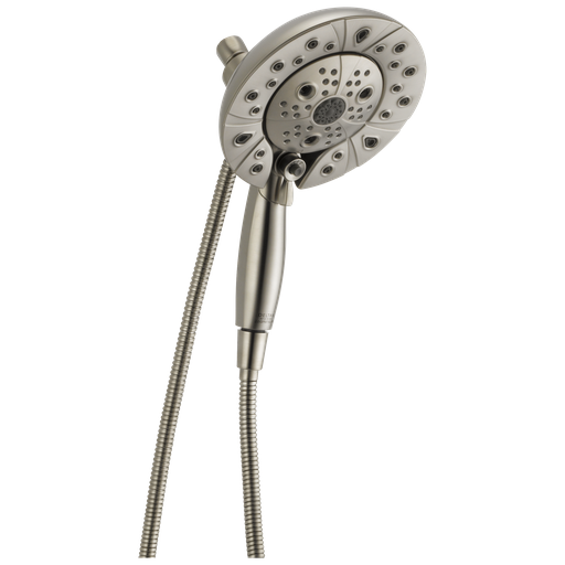 Delta Universal Showering Components: H2Okinetic® In2Ition® 5-Setting Two-In-One Shower - Stainless