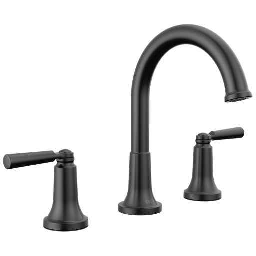 Delta Saylor™: Two Handle Widespread Bathroom Faucet - Two Handle Lever - Matte Black