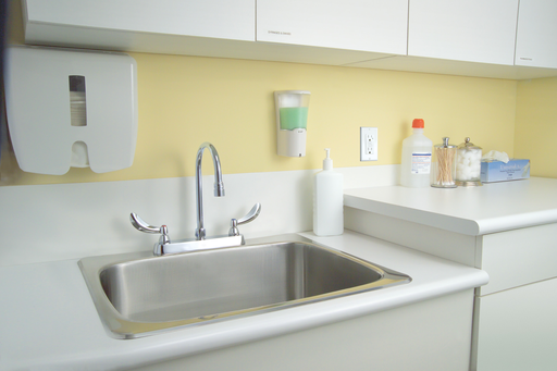 Commercial 26C3: Two Handle 8 In Cast Deck-Mount Faucet - Two Handle Blade - 5.92 pounds - Chrome