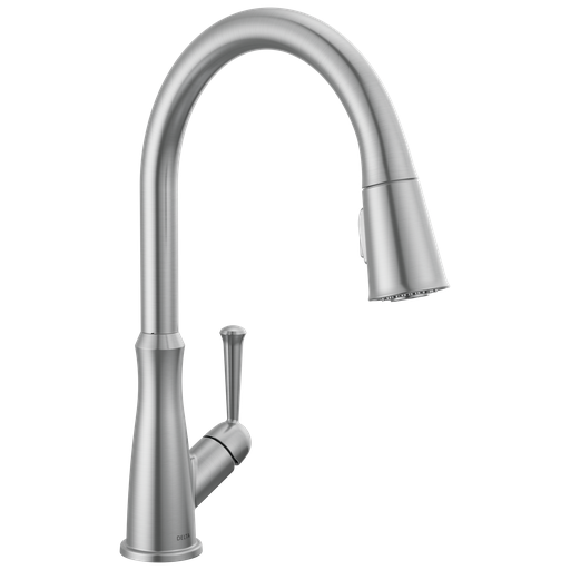 Delta Westville®: Single Handle Pull-Down Kitchen Faucet - Single Handle Lever - Arctic Stainless
