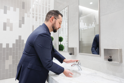 Commercial 87T: Single Hole Metering Slow-Close Bathroom Faucet - Single Handle Lever - Chrome