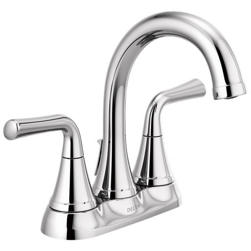 Delta Kayra®: Two Handle Centerset Bathroom Faucet - Two Handle Lever - Chrome