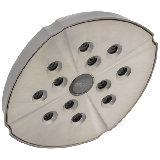 Delta Universal Showering Components: H2Okinetic® Single-Setting Raincan Shower Head - Stainless