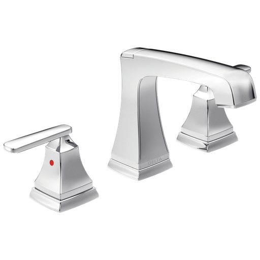 Delta Ashlyn®: Two Handle Widespread Bathroom Faucet With Ez Anchor® - Two Handle Lever - Chrome