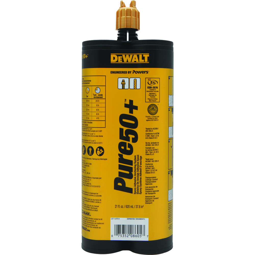 Product image for DeWalt / Powers 08605 21 oz Cartridge Adhesive Anchoring System