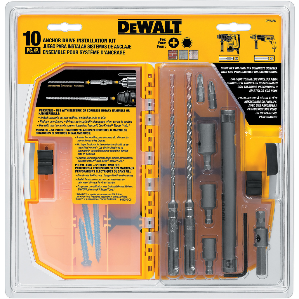 DeWalt DW5366 ULTRACON® + SDS Plus Drill Bits Capital Electric Supply
