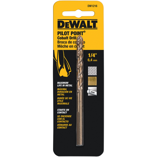 Product image for B&D DW1216 1/4IN COBALT PILOT POINT