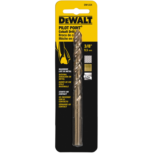 Product image for B&D DW1224 3/8IN COBALT PILOT POINT