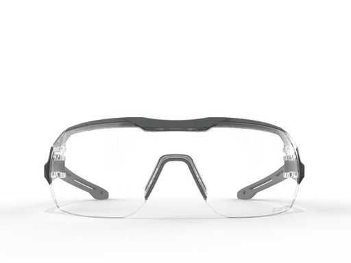 Kabru - Black Frame with Gray TPR / Vapor Shield Clear Lenses