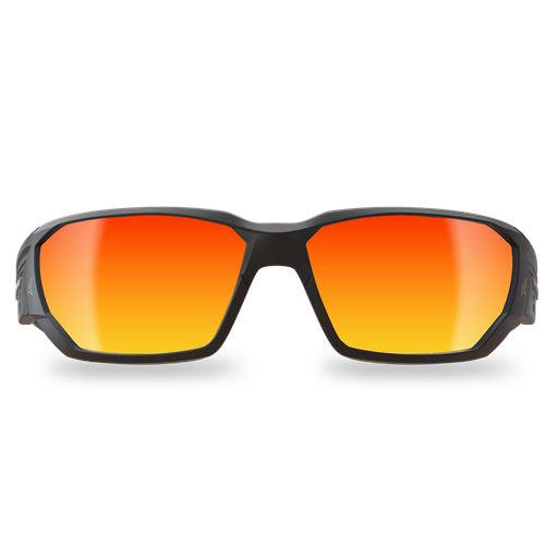 Dawson - Black Frame / Aqua Precision Red Mirror Lens