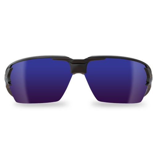 Pumori - Black Frame / Aqua Precision Blue Mirror Lens