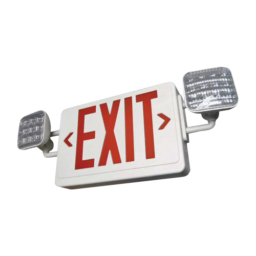 Product image for ELITE ELX-LED-703-G-W - COMBO LED EXIT LIGHT WITH GREEN LETTERING AND A WHITE BODY