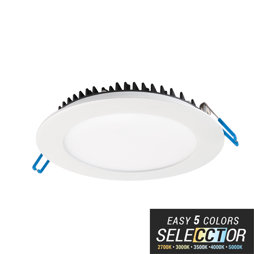 Product image for ELITE RL675-1100L-DIMTR-120-27K/30K- 35K/40K/50K-90-WH - W/ SPRING CLIPS 6" SLIM LED W/ COLOR SeleCCT