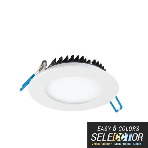 Product image for ELITE RL475-850L-DIMTR-120-27K/30K- 35K/40K/50K-90-WH 4" LED DISK LIGHT W/SELECT. COLOR