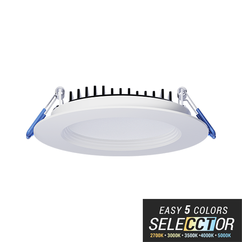 RL479-700L-DIMTR-120-27K/30K/35K/40K/50K-90-WH - 4 Inch Baffle Round Slim LED Fixture with multi-CCT