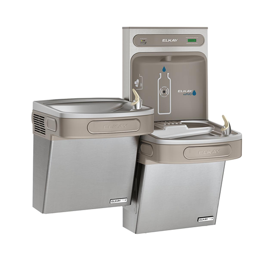 Elkay ezH2O Bottle Filling Station & Versatile Bi-Level ADA Cooler, High Efficiency Filtered Refrigerated Stainless, Stainless Steel