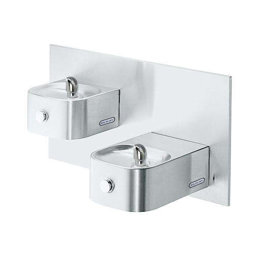 Elkay Soft Sides Bi-Level Fountain Non-Filtered Non-Refrigerated, Freeze Resistant Stainless, Stainless Steel