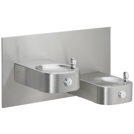 Elkay Soft Sides Heavy Duty Bi-Level Fountain Non-Filtered, Non-Refrigerated Stainless, Stainless Steel