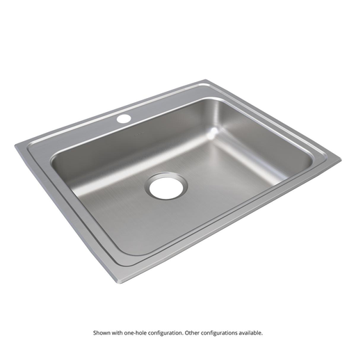 Elkay Lustertone Classic Stainless Steel 25" x 21-1/4" x 6-1/2" Single Bowl Drop-in ADA Sink, Lustrous Satin