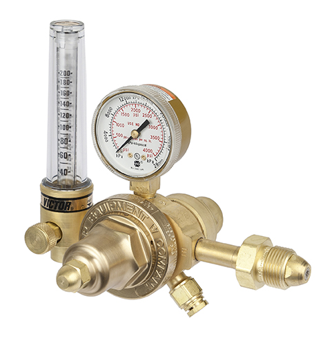 Victor®Model HVTS2537-580 Medium Duty Argon And Helium Two Stage Flowmeter Regulator, CGA-580