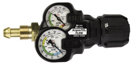 Victor®Model ESS32-50CFH-580 EDGE™ Series 2.0 Heavy Duty/Medium Capacity Argon And Carbon Dioxide Flowmeter Regulator, CGA-580