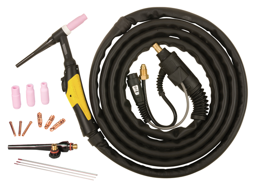 Tweco® TIG Torch 26, 8-pin, w/Hand Remotes, 12.5 ft (3.8 m), 50 mm & Accessory Kit