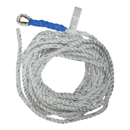 50' Premium Vertical Lifeline with Thimble-eye and Taped End