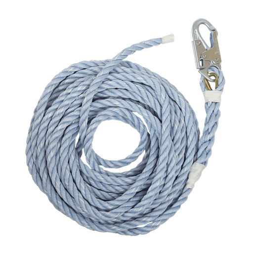 50' Construction-Grade Vertical Lifeline with Taped End