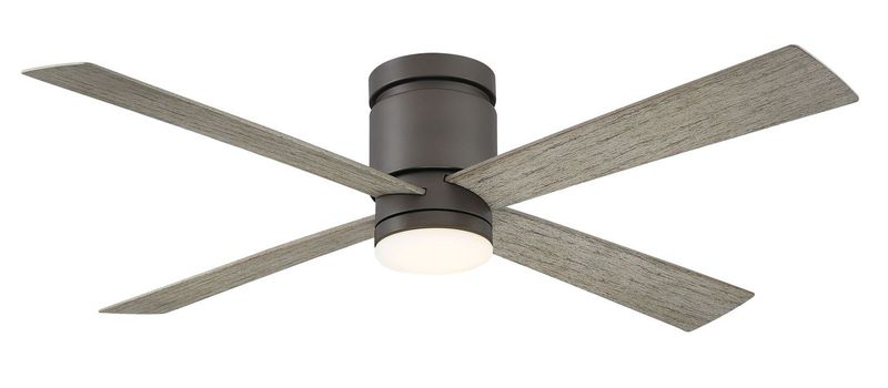 Product image for Kwartet 52" Ceiling Fan - Matte Greige w/ Weathered Wood Blades