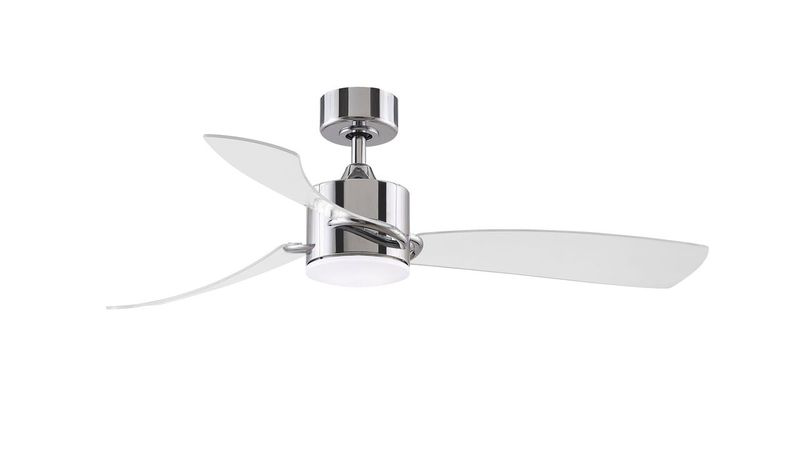 Product image for SculptAire 52" Ceiling Fan w/ LED Light - Chrome