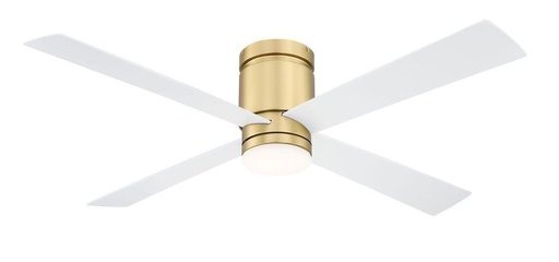 Product image for Kwartet 52" Ceiling Fan - Brushed Satin Brass w/ Matte White Blades
