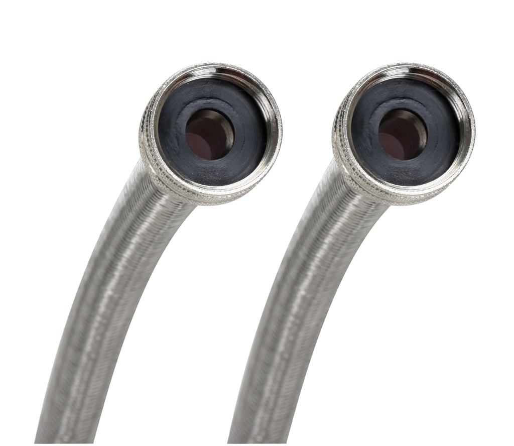 Fluidmaster 9WM48HE High Efficiency Braided Stainless Steel Washing Machine Connector, 48 in. Length