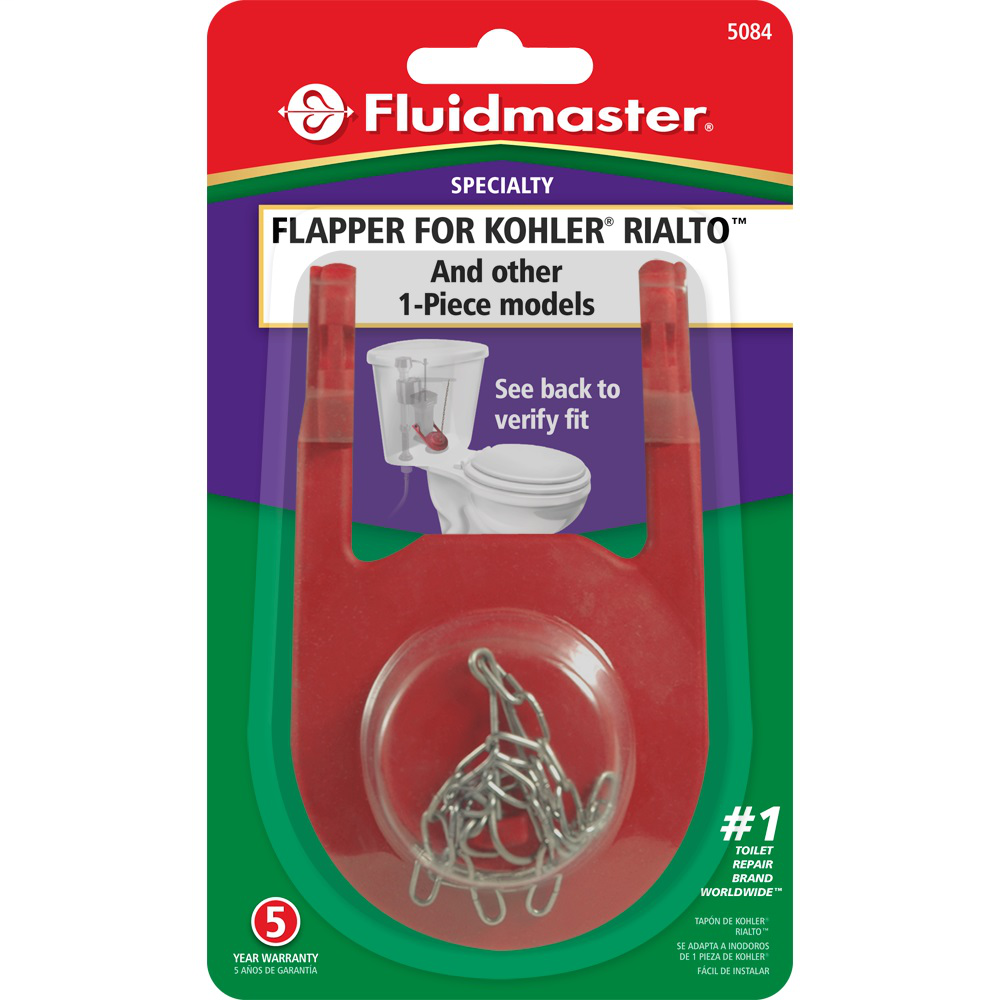 Fluidmaster 5084 2 in. Toilet Flapper Kohler Rialto, and Other 1-Piece Toilets