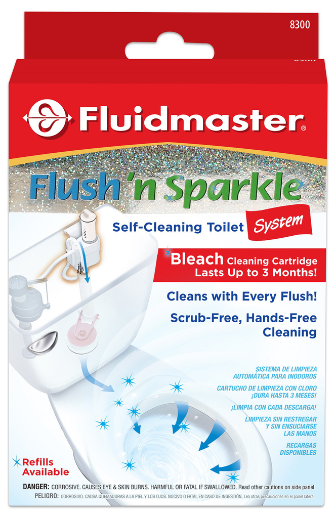 Fluidmaster 8300 Flush 'N Sparkle Bleach Automatic Toilet Cleaning System