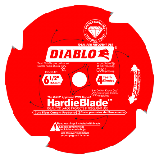 6-1/2 in. x 4 Tooth (PCD) Fiber Cement HardieBlade