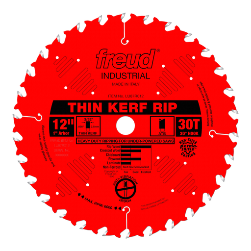 12" Thin Kerf Rip Blade