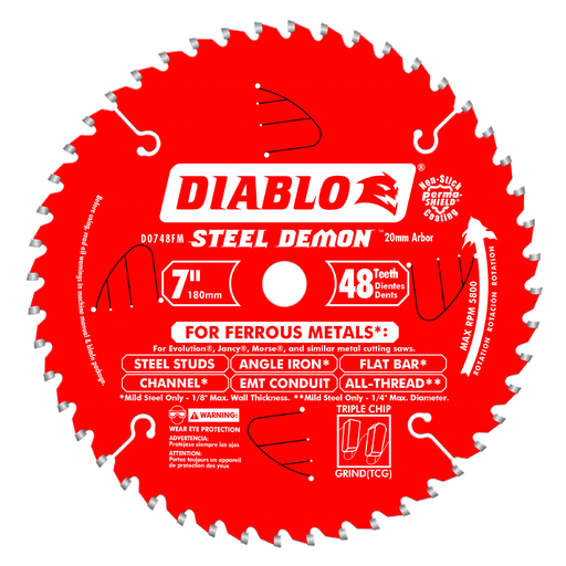 7 in. x 48 Tooth Steel Demon Metal Cutting Saw Blade