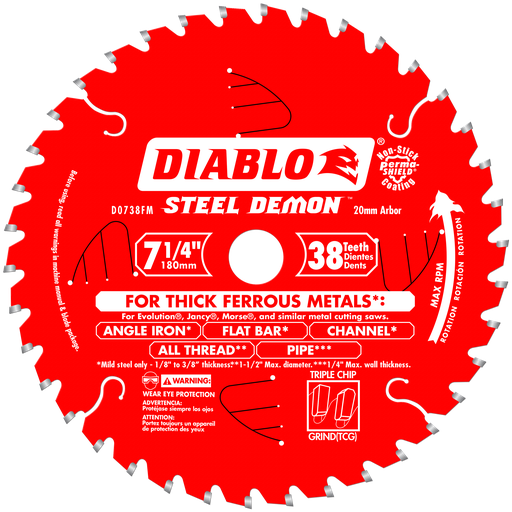 7-1/4 in. x 38 Tooth Steel Demon Metal Cutting Saw Blade