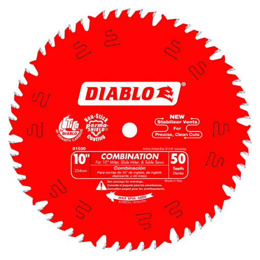 10 in. x 50 Tooth Combination Saw Blade