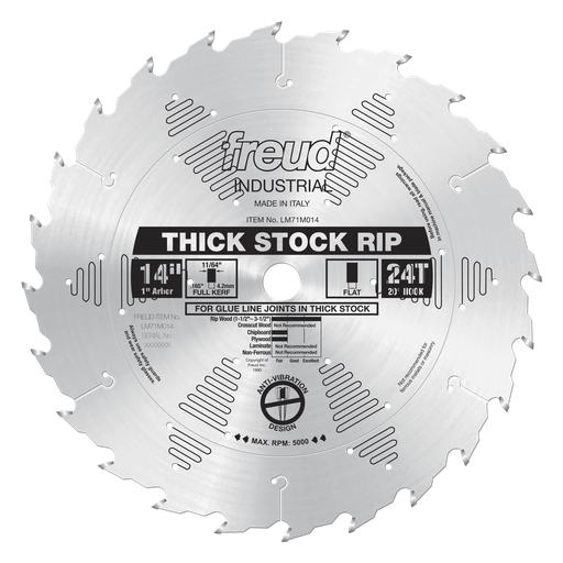 14" Thick Stock Rip Blade