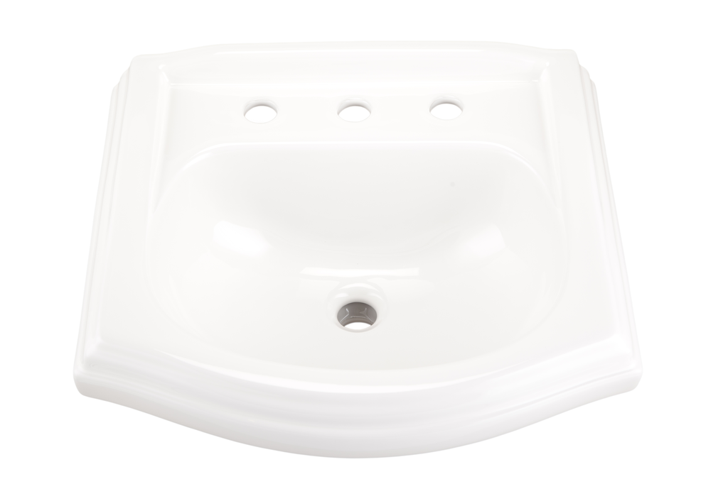 Allerton Petite Ped Top 21.5"x18.75" 8"CC White