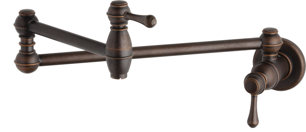 Opulence 1H Wall Mount Pot Filler 2.2gpm Tumbled Bronze