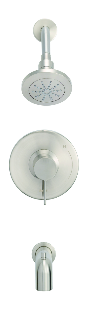 Amalfi 1H Tub & Shower Trim Kit & Treysta Cartridge w/ Diverted On Spout 2.0gpm Brushed Nickel