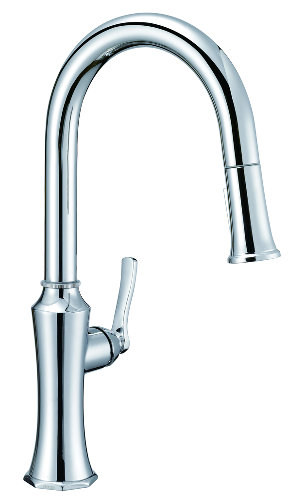 Draper 1H Kitchen Pull Down Kitchen Faucet w/ SnapBack and Dockforce 1.75 gpm Chrome