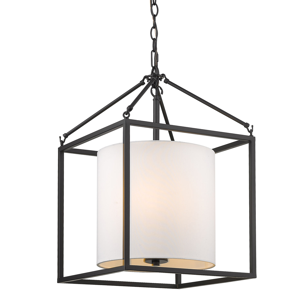 Product image for GOL 2243-3P-BLK-MWS MANHATTAN 3 LIGHT PENDANT MATTE BLACK