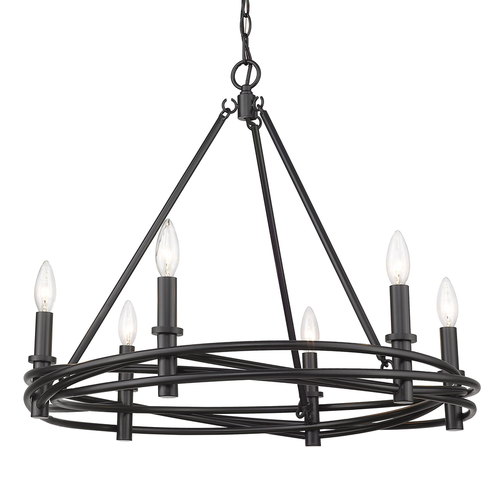 Product image for Weaver 6 Light Chandelier - Matte Black