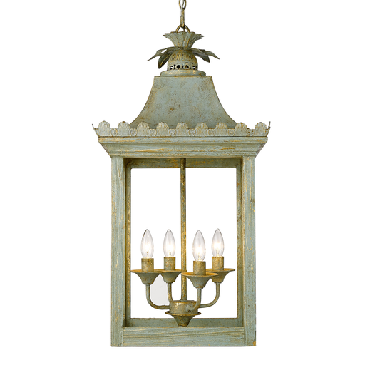 Product image for GOL 0838-4P-VS FINLEY 4-LIGHT PENDANT IN VINTAGE SAGE