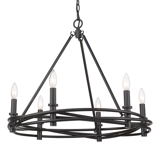 Product image for Weaver 6 Light Chandelier - Matte Black